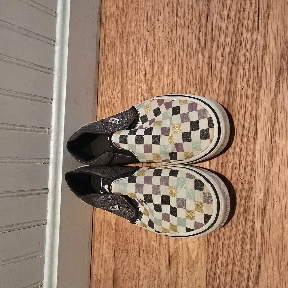 Kids Checkered Slip-On Shoes